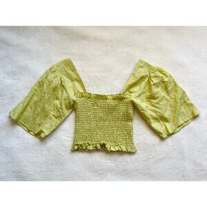 Showpo Charlie Holiday Tuscany Top in Chartreuse | Size 4